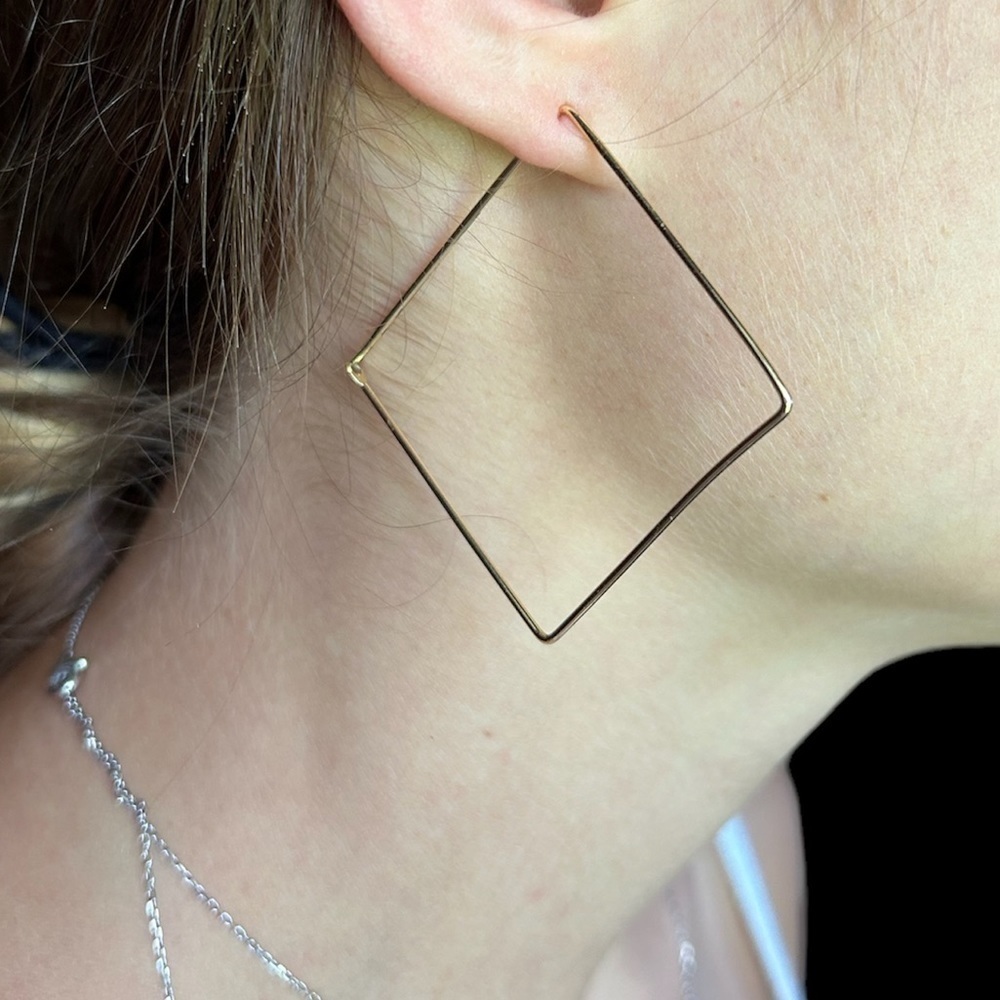 Square earrings - Picture 4 of 4
